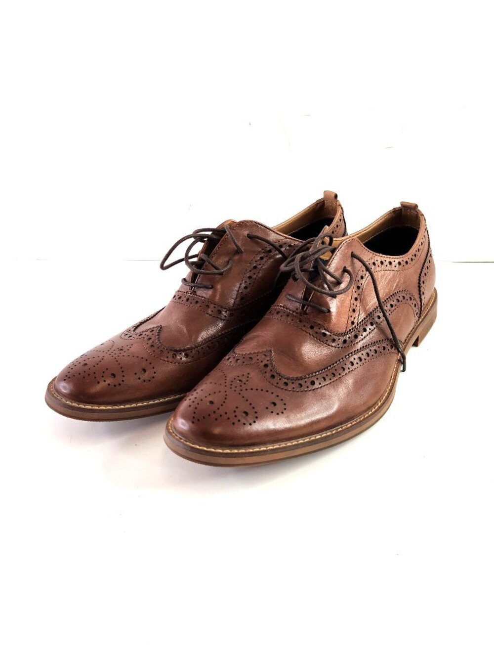 ALDO Brown Leather Oxford Dress Shoes Mens Size 10.5